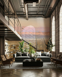 Open horizon desert mural

