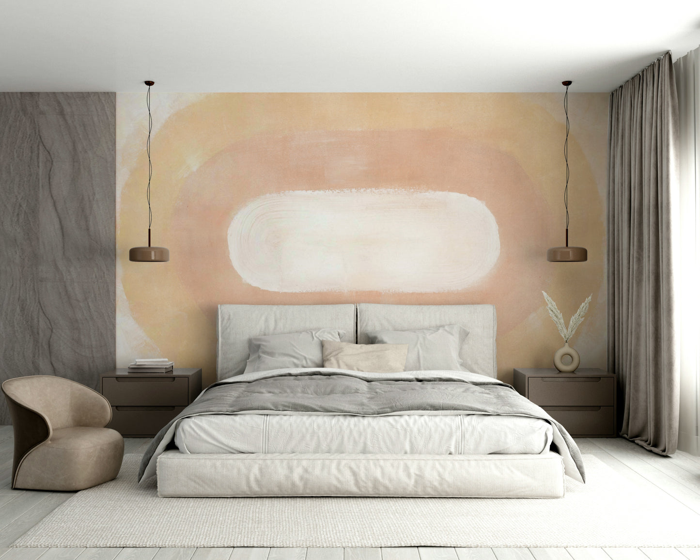 Sunlit desert wallpaper with early morning glow

