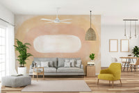 Tranquil desert morning wallpaper in muted colors


