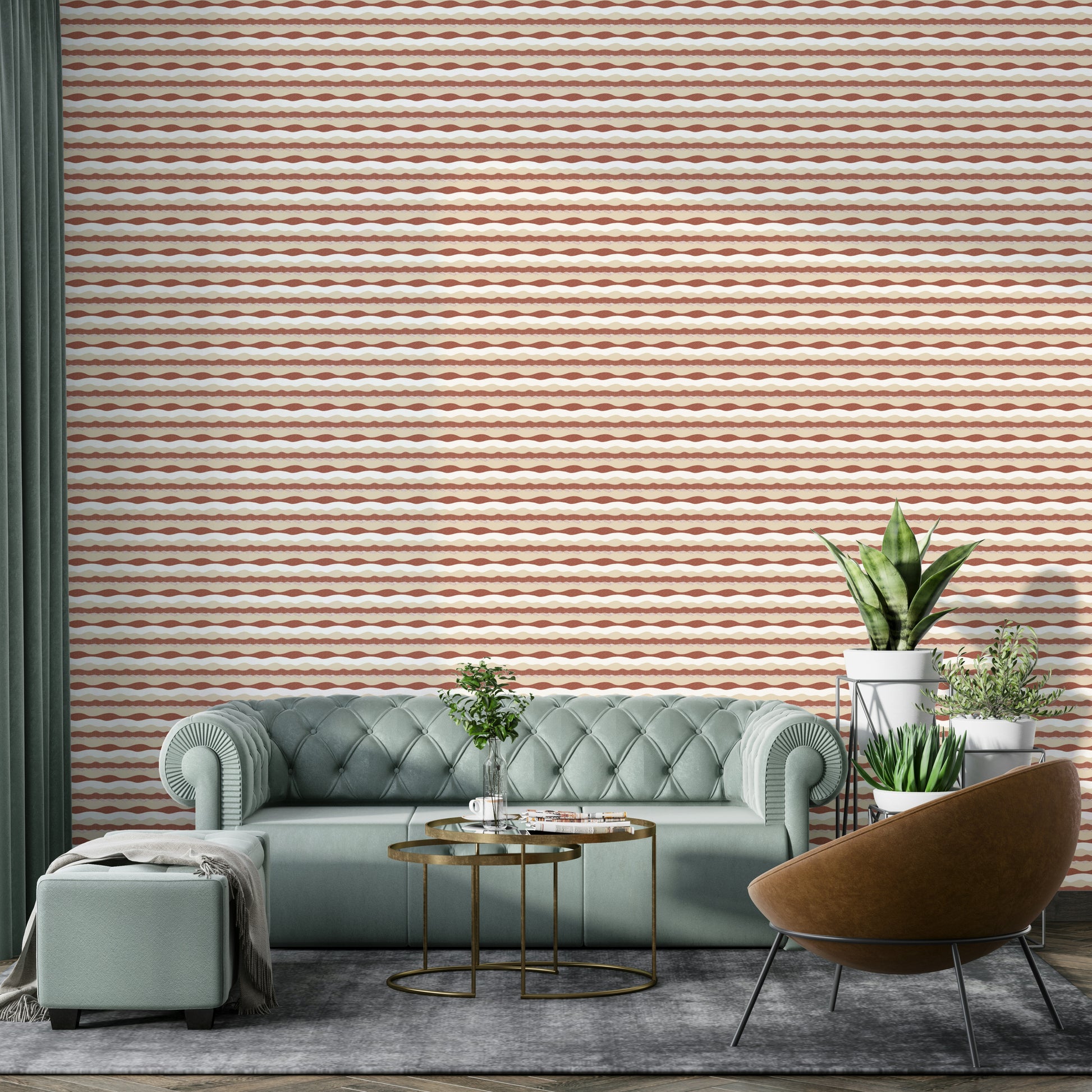 Serene desert scene in elegant wallpaper for walls design

