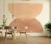 Sunset blush mural wallpaper look

