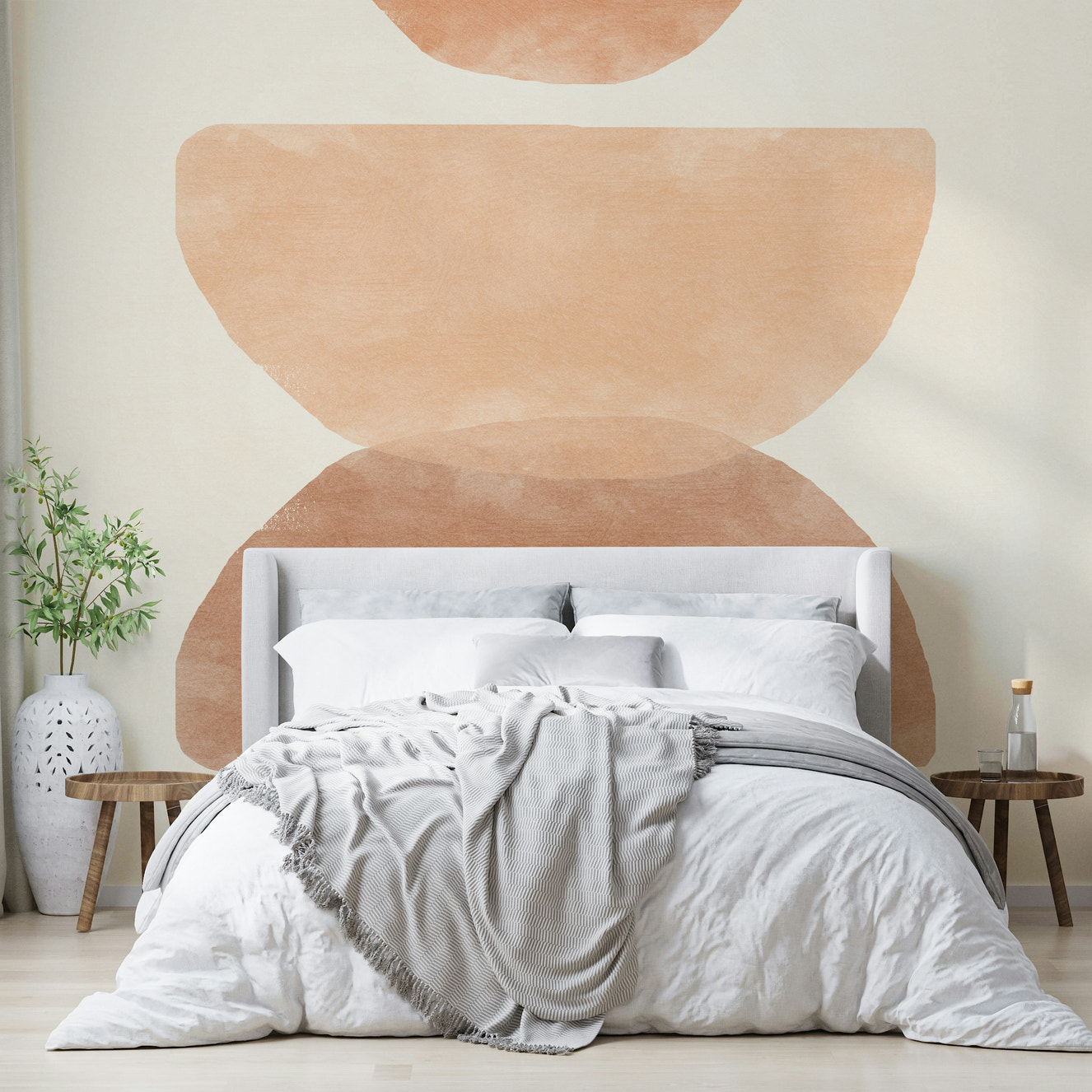Warm sunset wall mural design

