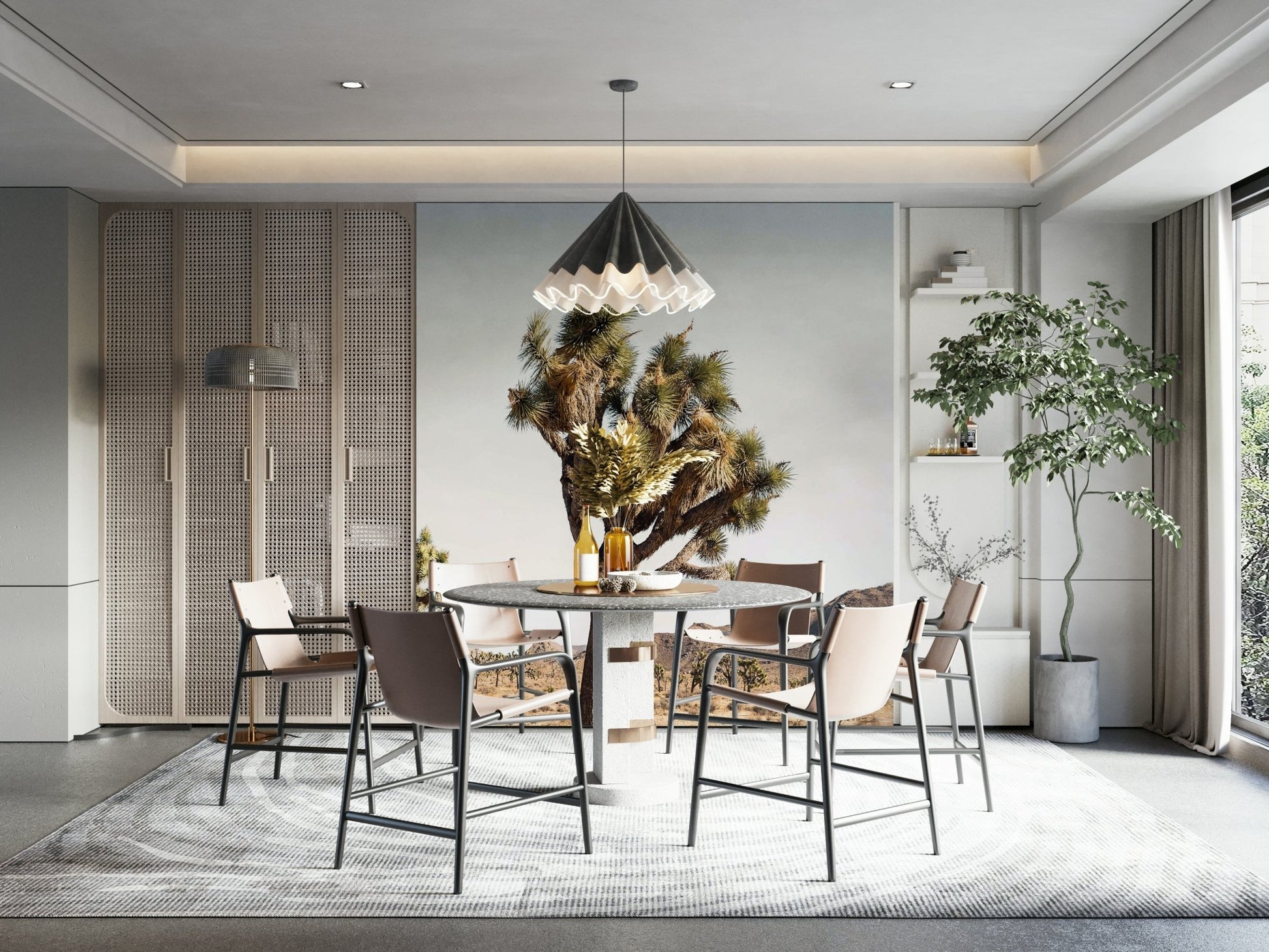 Artistic representation of a desert tree.

