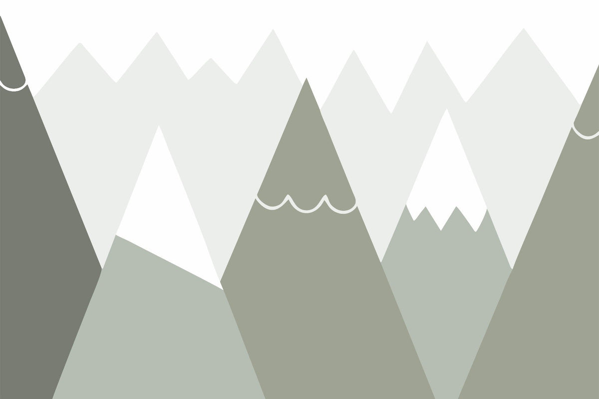 Soft Colored Kids Room Mountain Design Wallpaper in your room