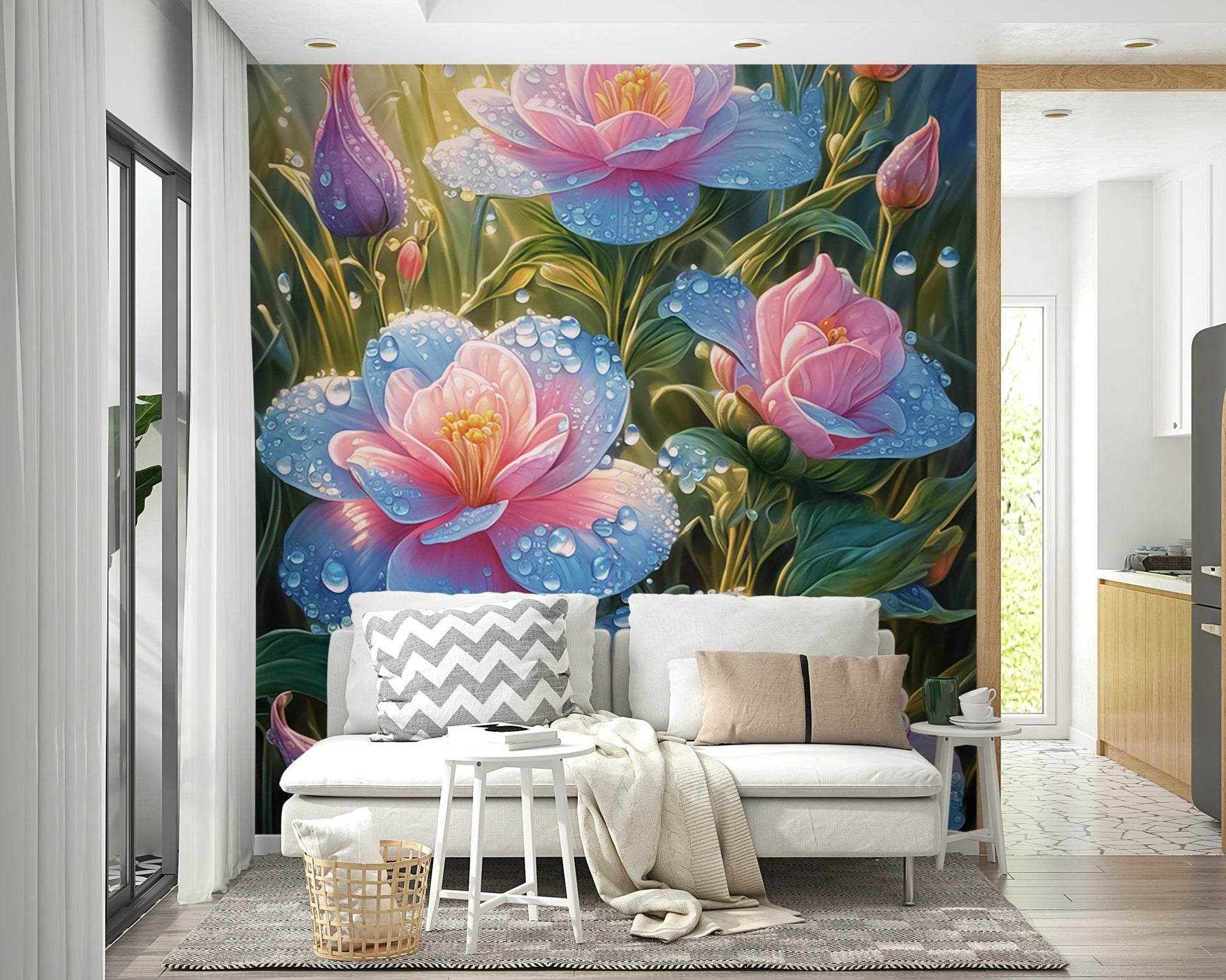 This piece is ideal for a bedroom, a calming bathroom, or a spa.
