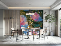 The lighting suggests a soft morning light is shining on the flower.
