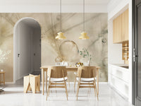 A serene ephemeral light wall mural for your decor.

