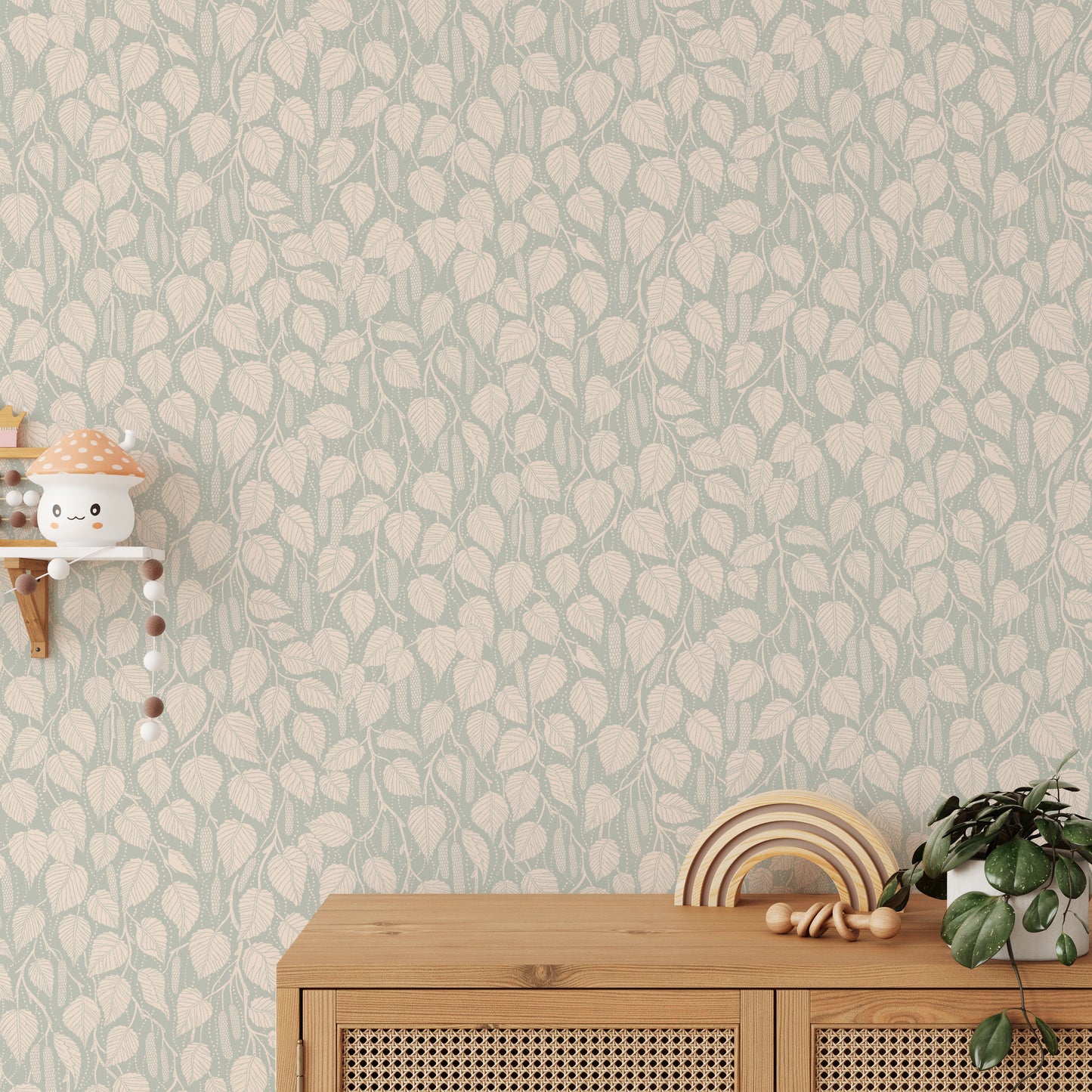Dewy Birch Branches Wallpaper⁠