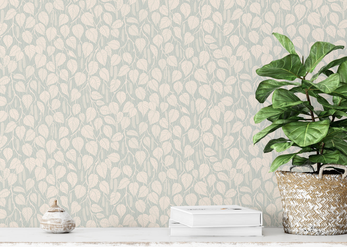 Dewy Birch Branches Wallpaper⁠