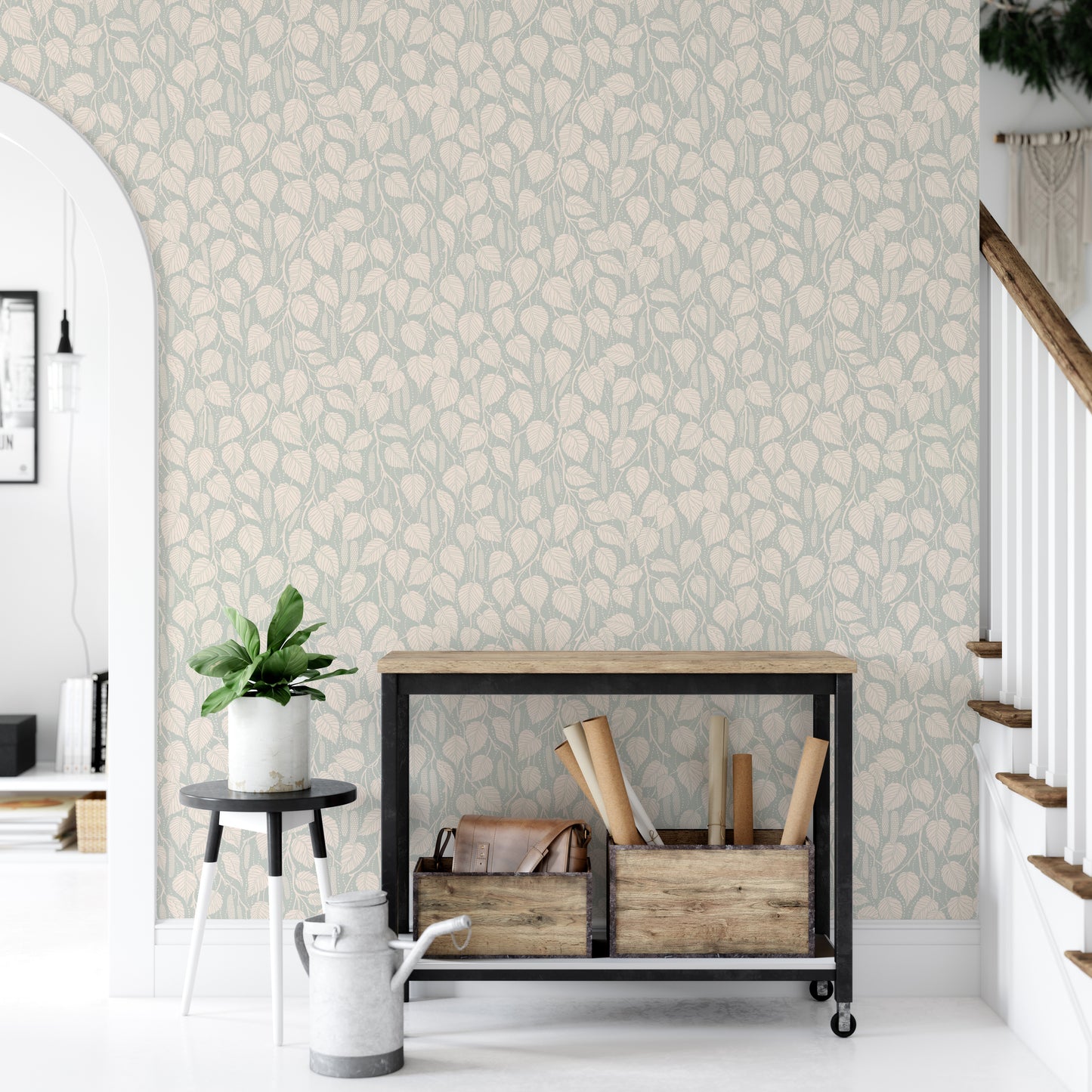 Dewy Birch Branches Wallpaper⁠