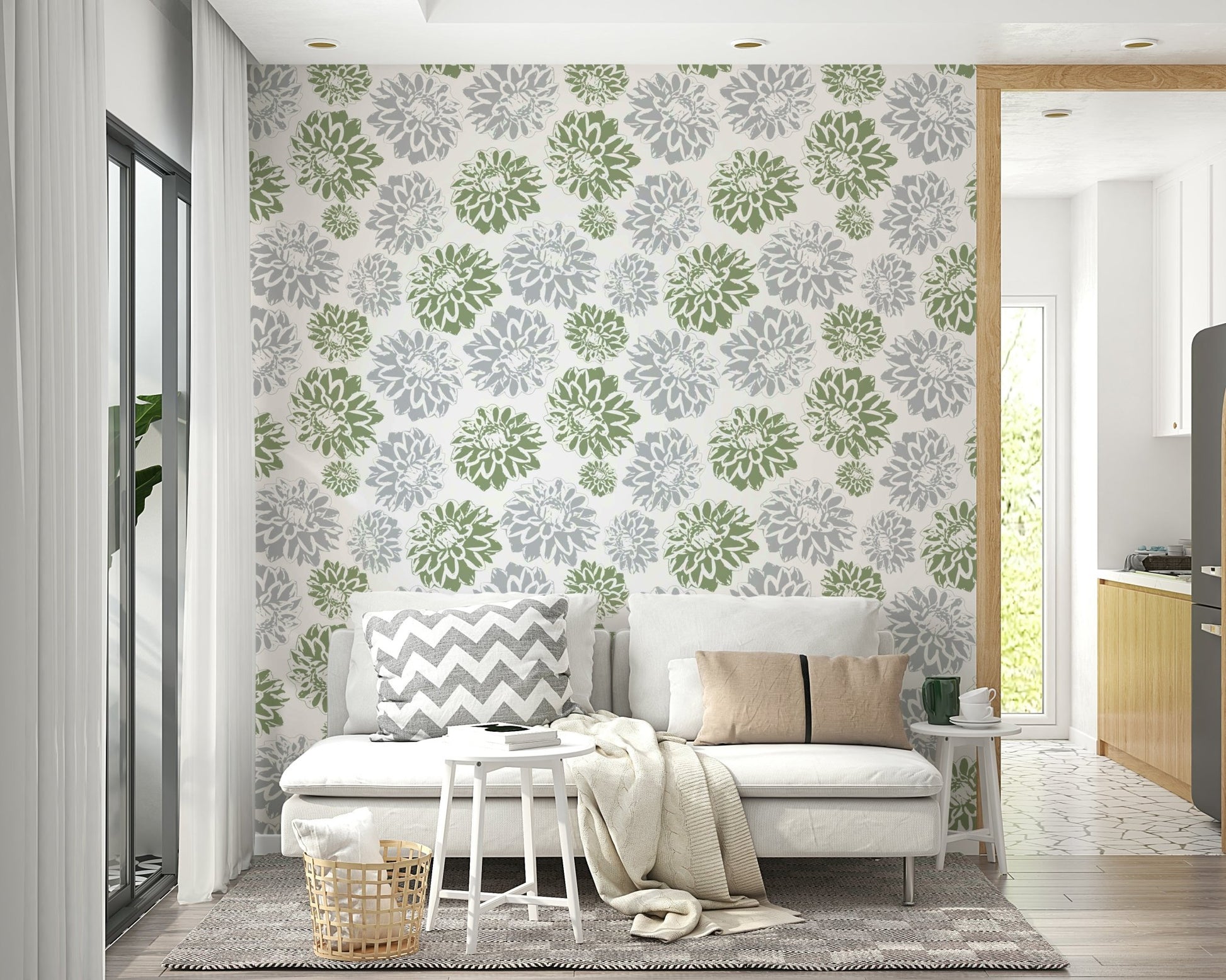 Wallpaper with a white background.

