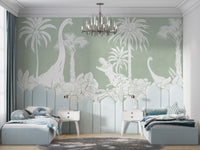 Green Dino Wall Mural for Kids
