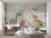 The colors are bright and vibrant, with a rainbow palette.

