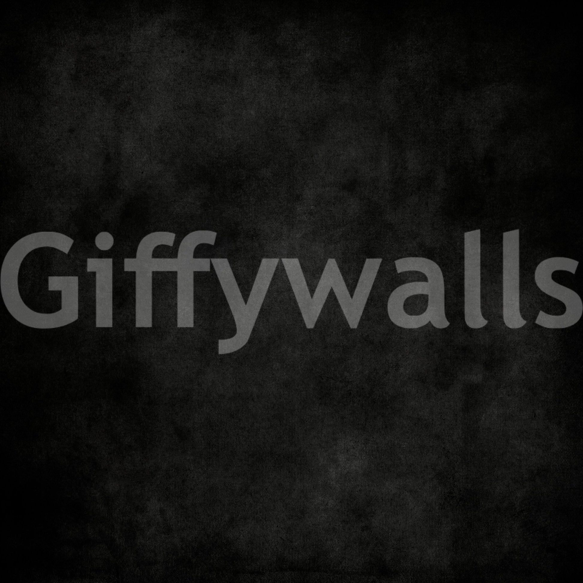 Dirty Paper - Cave wallpaper mural shown as a full-wall charcoal grunge plaster texture in deep black tones