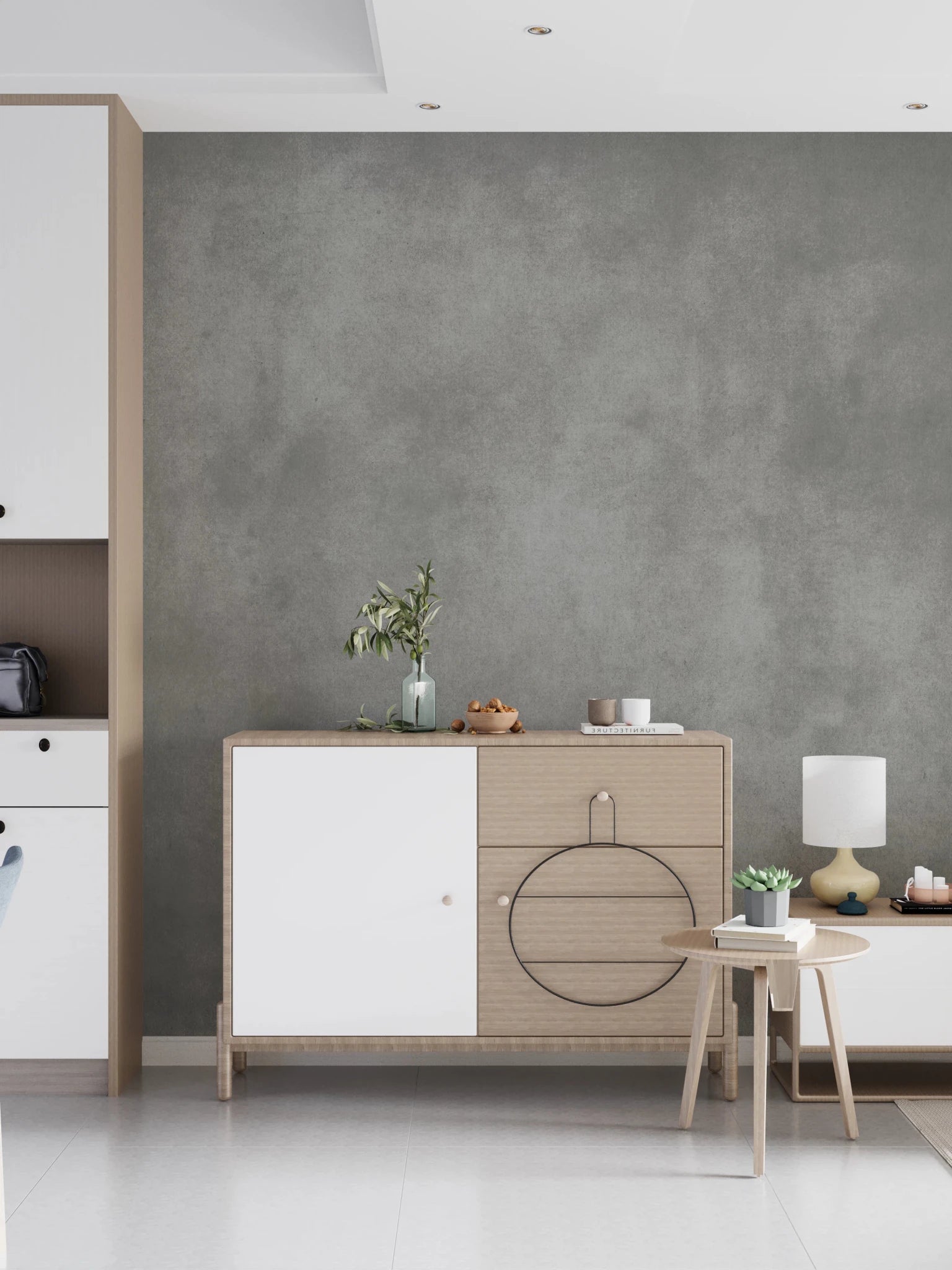 Dirty Paper - Greige Wall Mural