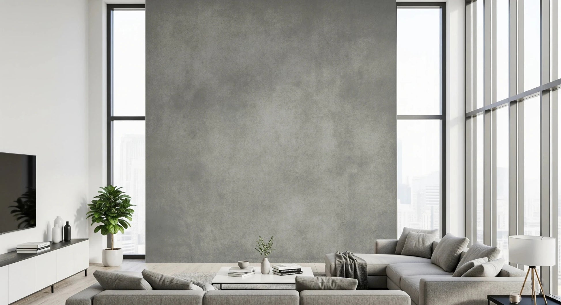 Dirty Paper - Greige Wall Mural