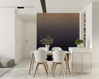 Dirty Paper - Ombre Dusk wallpaper mural of an ombre wall in a dining area with white chairs and marble sideboard