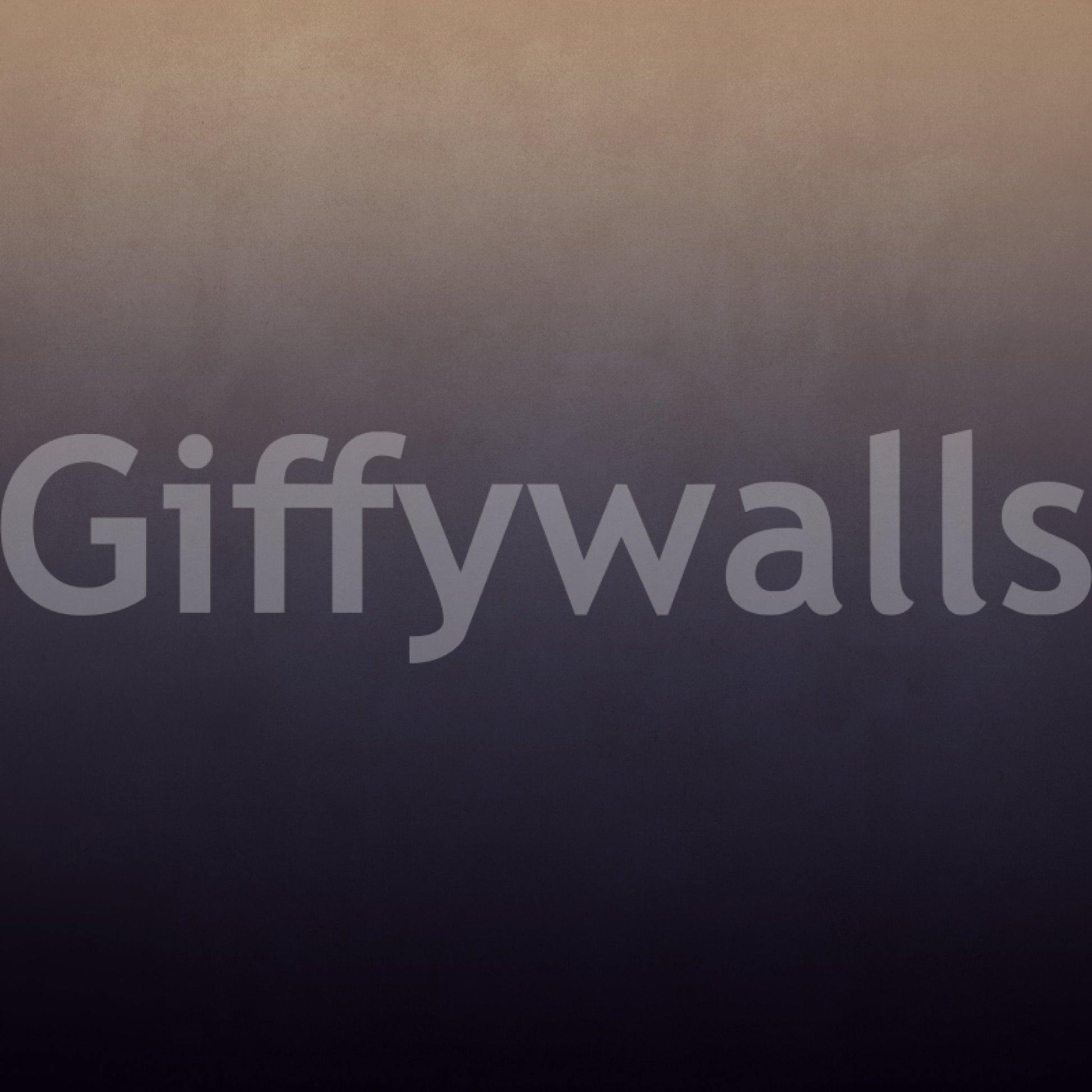 Dirty Paper - Ombre Dusk wallpaper mural shown as a full-wall gradient fading from warm tan to deep navy
