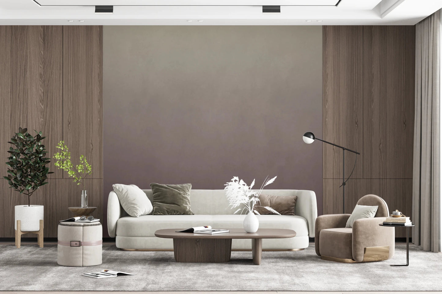 Dirty Paper - Ombre Lilac Wall Mural