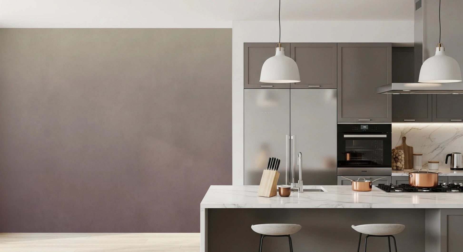 Dirty Paper - Ombre Lilac Wall Mural