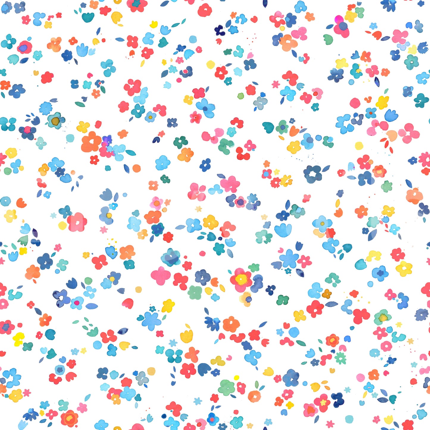 Ditsy Minimal Tiny Flowers Multicolor Wallpaper⁠