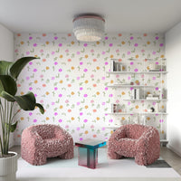 A beautiful charming floral wallpaper mural for a modern room.

