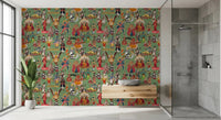Traditional Hindu mythology Divine Pantheon wall mural design