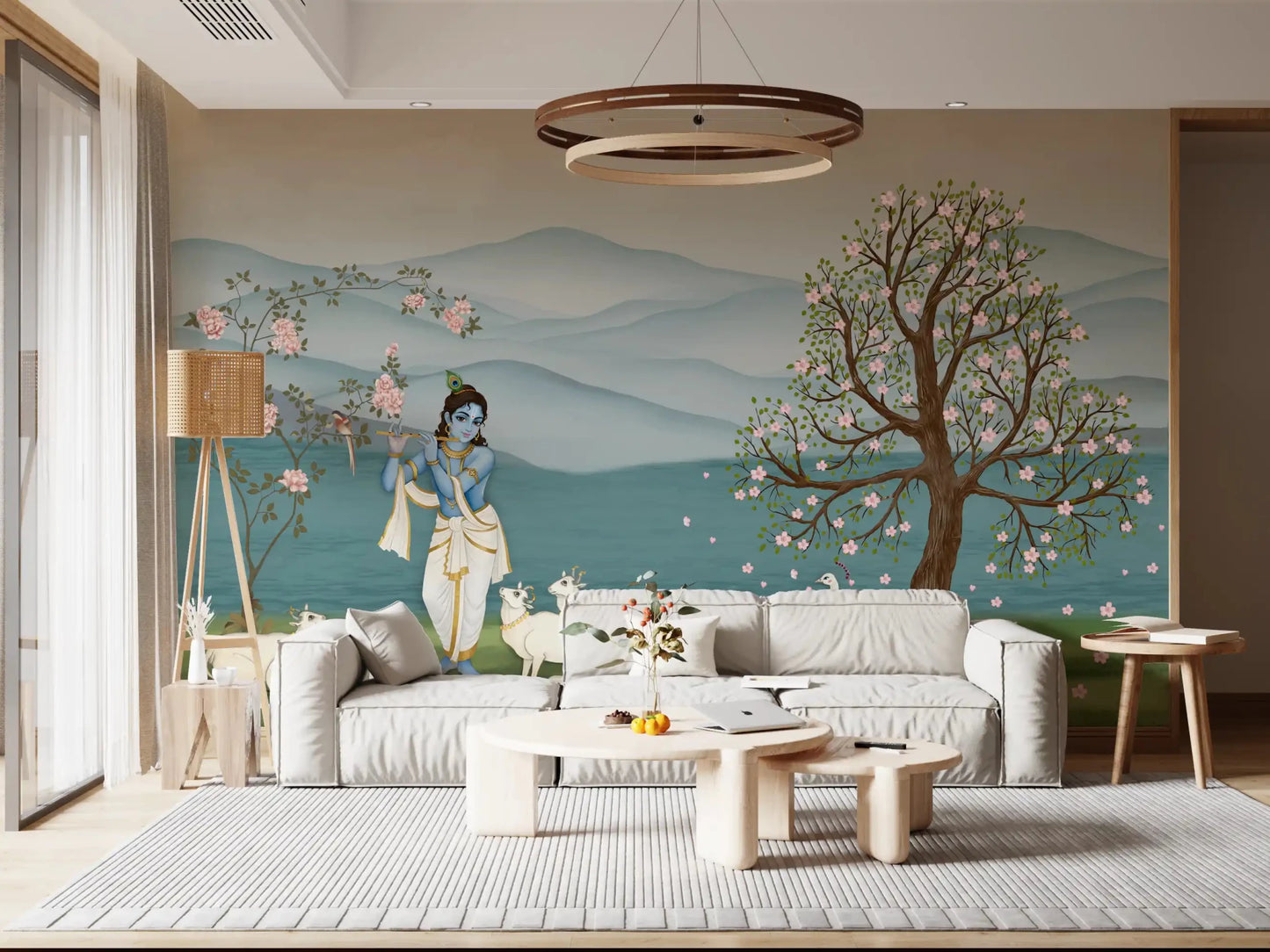 Modern spiritual design Divine Serenity Garden Wall Mural