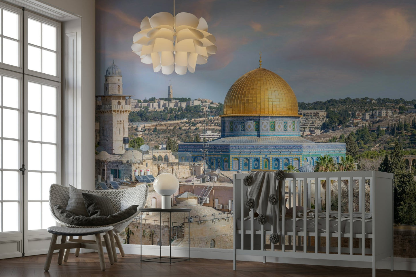 Mural wallpaper with Jerusalem architecture

