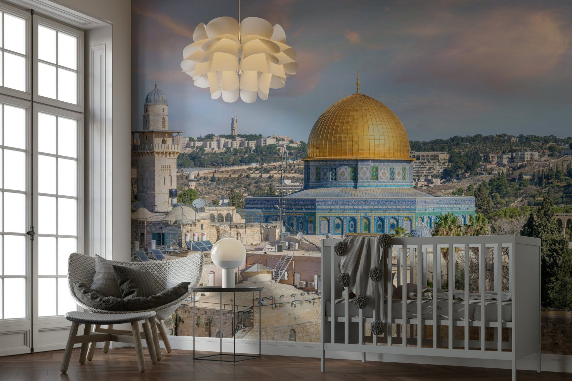 Mural wallpaper with Jerusalem architecture


