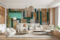 Doorscape Collage Wall Mural -1084333