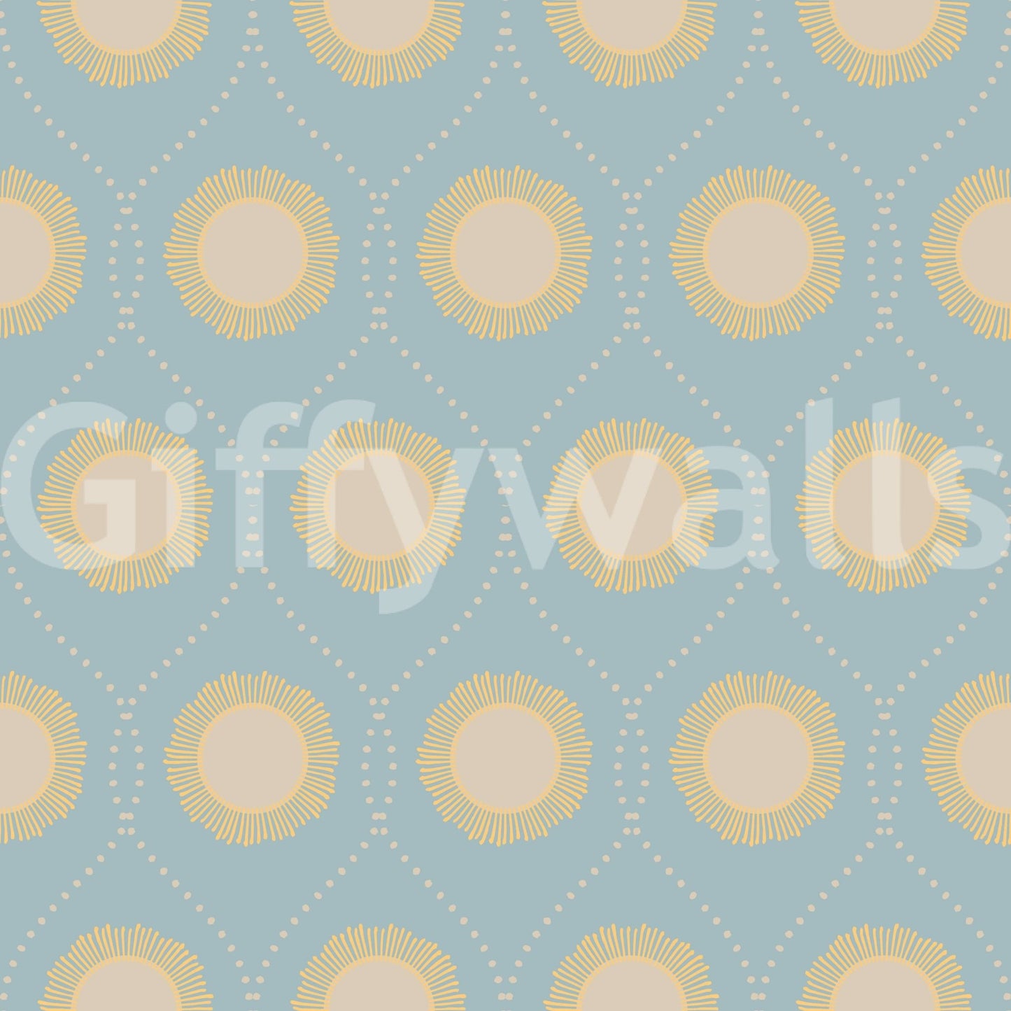 Subtle Dotted Diamonds wall mural, repeating symmetrical artwork.