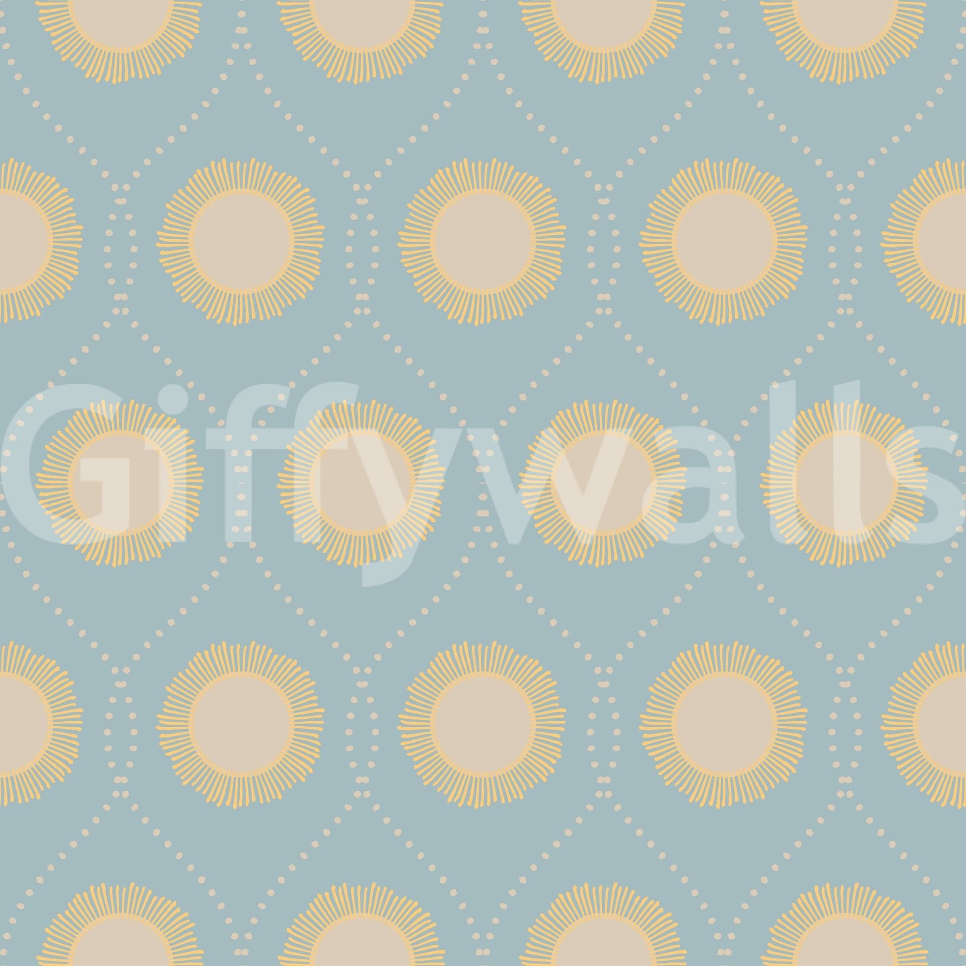 Subtle Dotted Diamonds wall mural, repeating symmetrical artwork.