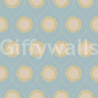 Subtle Dotted Diamonds wall mural, repeating symmetrical artwork.