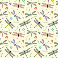 Elegant dragonfly mural for walls in pastel shades

