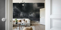 A serene stormy sky wall mural for your decor.

