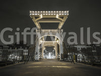 The Drawbridge mural gives the space a timeless and enchanting feel.

