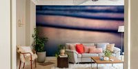 A beautiful wide-angle wall mural of a lone fisherman.


