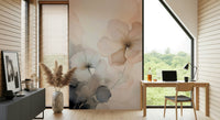 Floral Haze wall mural featuring soft, blurred blossoms in pastel tones for a dreamy ambiance.