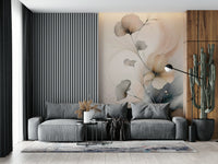 Whispers of Bloom design mural blending airy florals and watercolor tones for peaceful spaces.