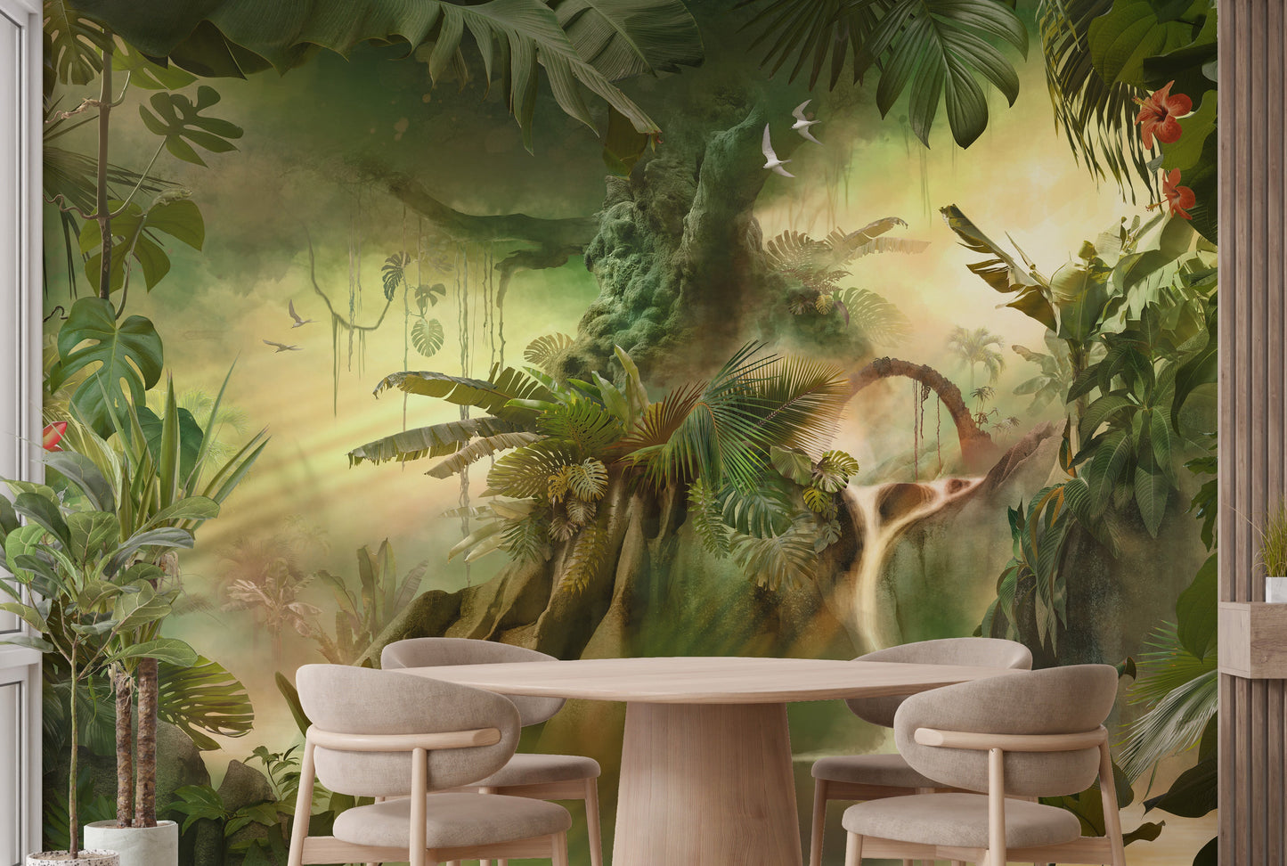 Dreamy forest wallpaper mural for walls
