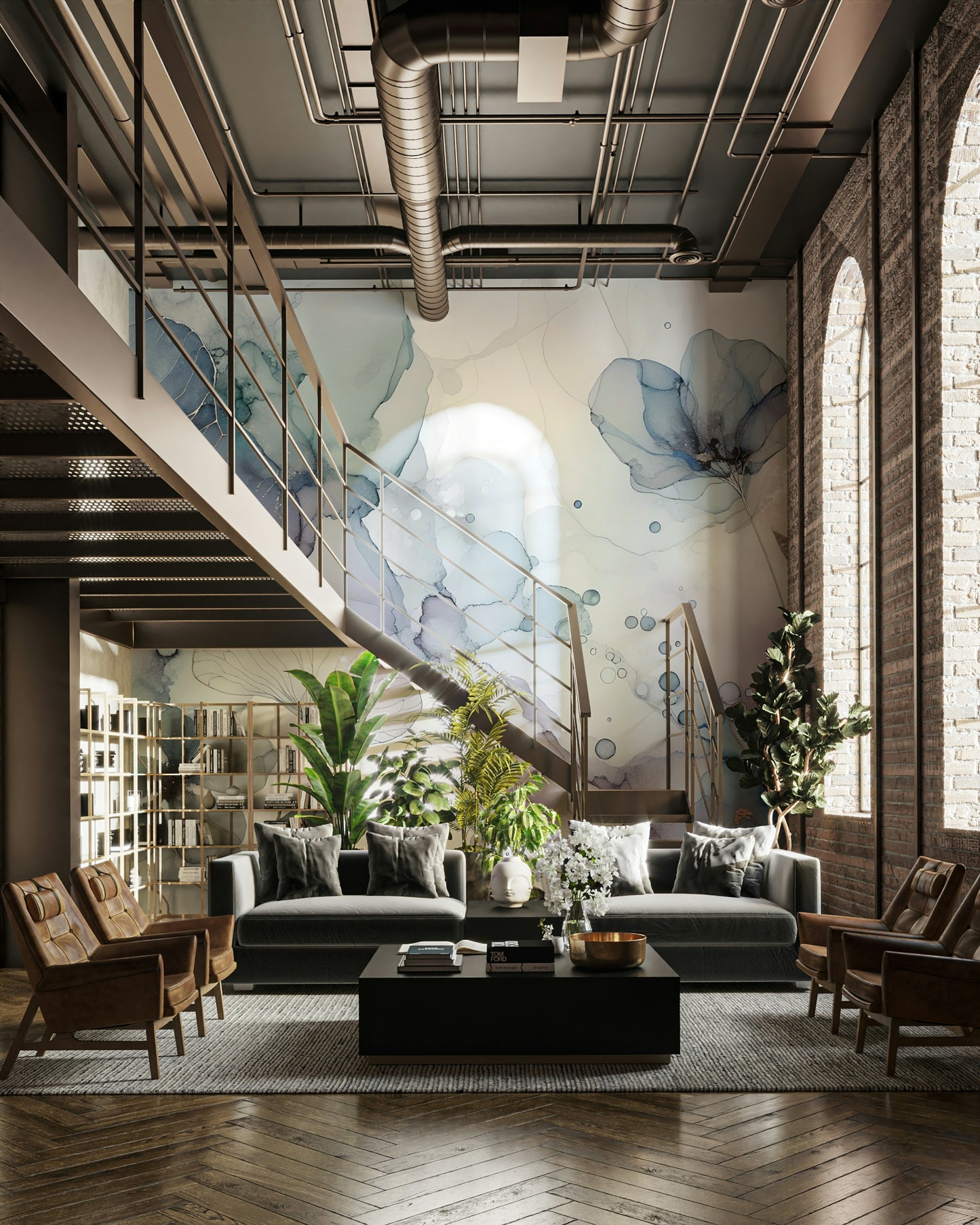 Minimalist wall decor featuring macro petals for a child's bedroom.