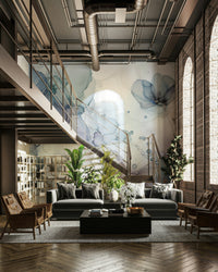 Minimalist wall decor featuring macro petals for a child's bedroom.