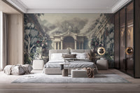 A Dreamy Skyline Tropical Trees Wallpaper Mural - Giffywalls