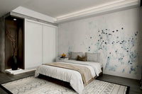 A beautiful modern art wall mural of a plant.

