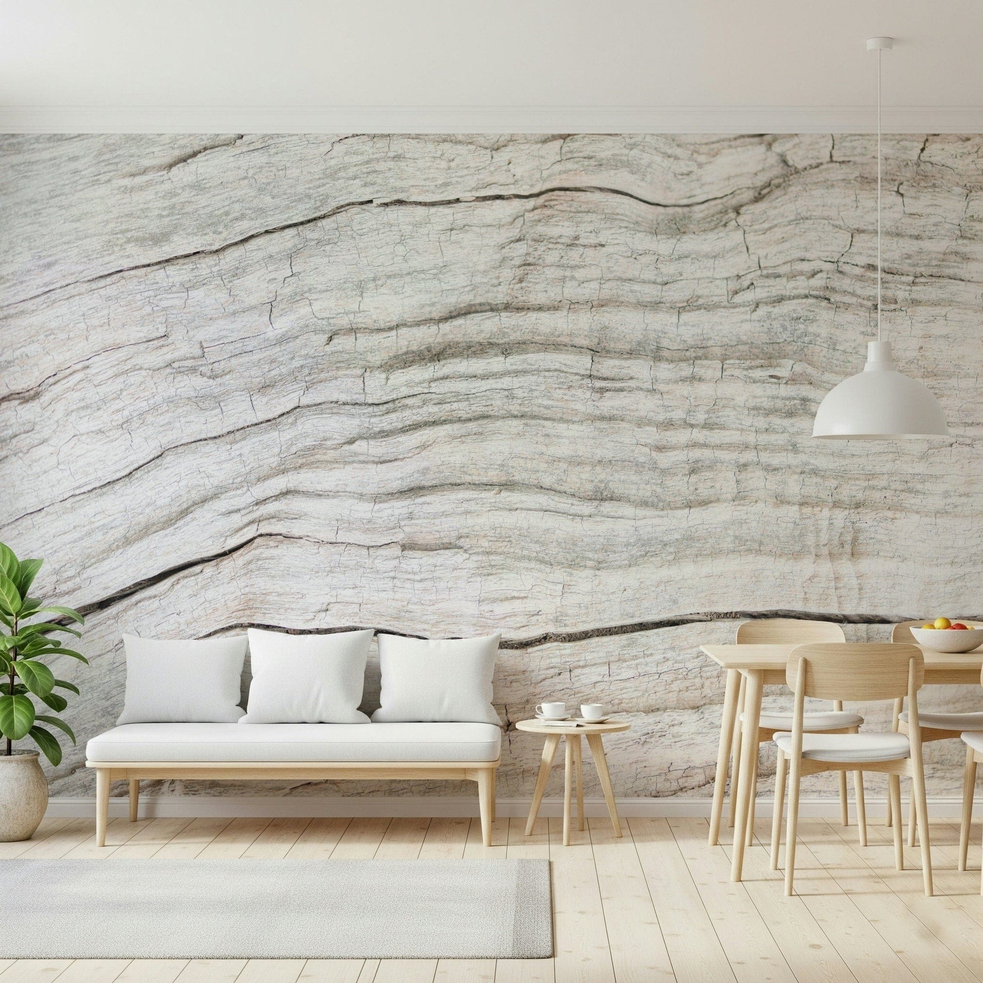 Calm interior backdrop using Driftwood Texture Wall Mural aged plank texture