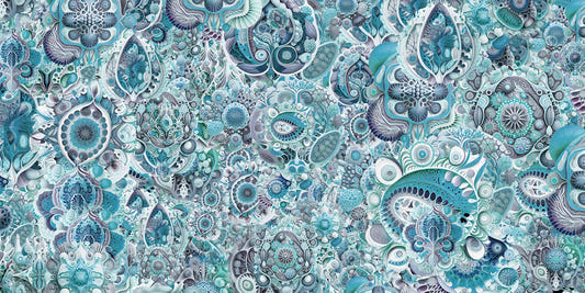 Blue Color Abstract Haeckel Wallpaper Murals