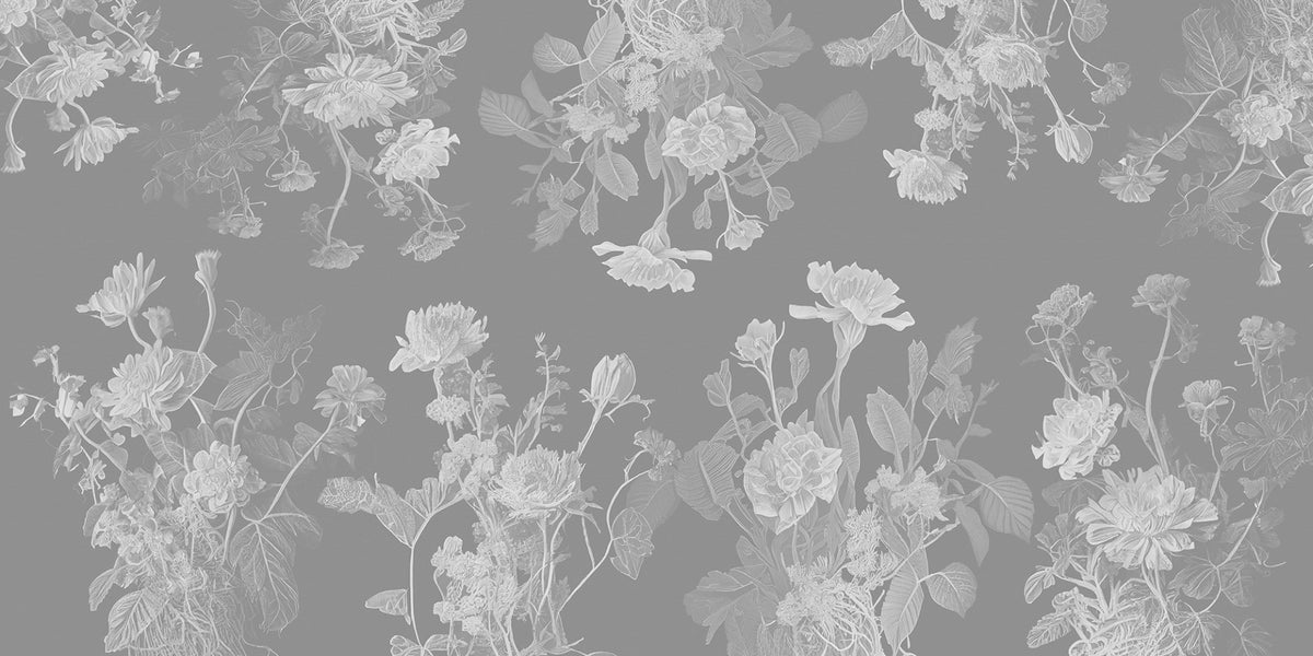 Grey Flower Wallpaper in your room