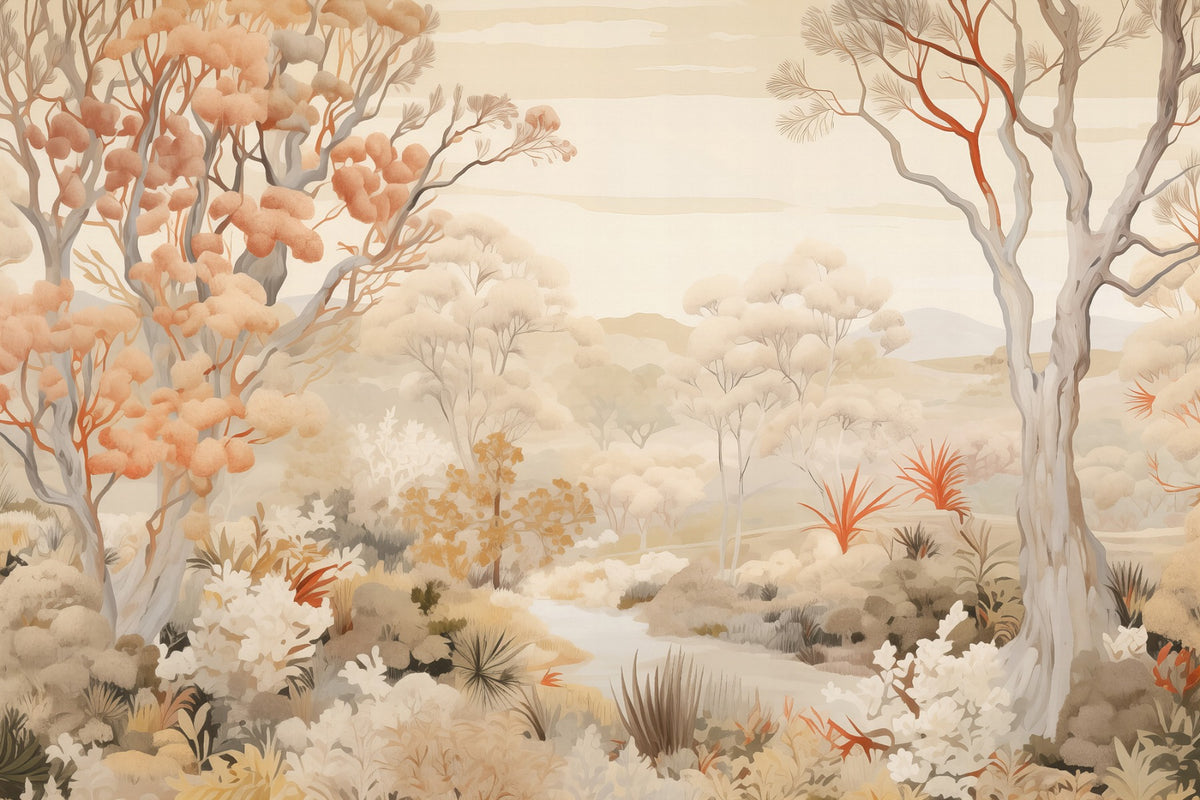 Beautiful Autumn Forest Wallpaper Mural in your room