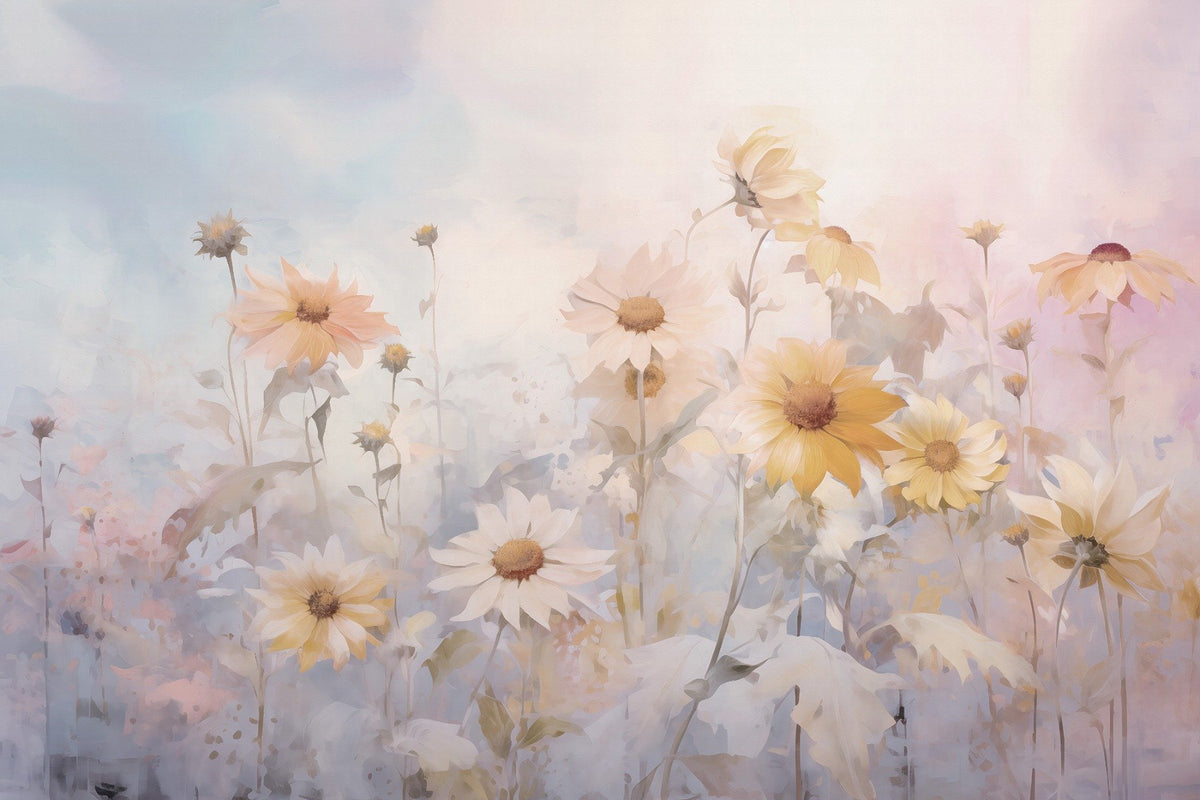 Colorful Marigold Flower Wallpaper Murals in your room